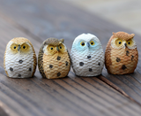 Lot de 4 figurines "Chouette" décoration