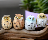 Lot de 4 figurines "Chouette" décoration