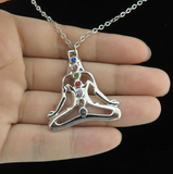 Pendentif Bouddha incrusté Strass "7 Chakras"