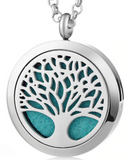 Pendentif diffuseur huiles essentielles  30mm  en acier inoxydable 316L + 5 tampons offerts