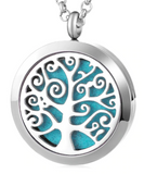 Pendentif diffuseur huiles essentielles  30mm  en acier inoxydable 316L + 5 tampons offerts