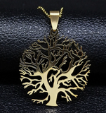 collier arbre de vie en acier inoxydable, 316L