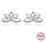 Boucles d'oreilles Fleur de Lotus en Argent Sterling 925