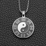 Collier pendentif Yin Yang Acier inoxydable