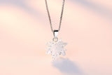 Collier pendentif  3D en Cristal Zircon et Argent Sterling 925