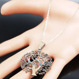 collier arbre de vie en acier inoxydable, 316L