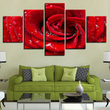 Tableau Rose Feng shui dominante Rouge