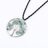 Collier Pendentif Arbre de Vie Pierres Naturelles
