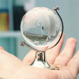 Globe Terrestre en Cristal sur son socle-Symbole de Voyage