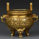 Superbe Encensoir en Cuivre Pur - Fondu dans la masse - Pas de soudures - Artisanat d'Art Asiatique - Livraison Gratuite