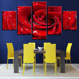 Tableau Rose Feng shui dominante Rouge