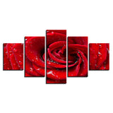 Tableau Rose Feng shui dominante Rouge