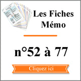 Fiches Mémo Feng Shui 52 à 77